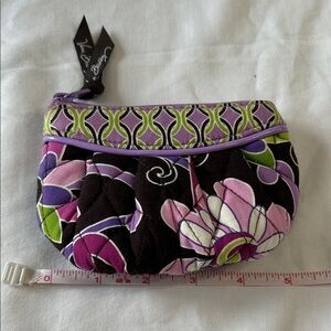 Vera Bradley Black and Purple Floral Cosmetic Case